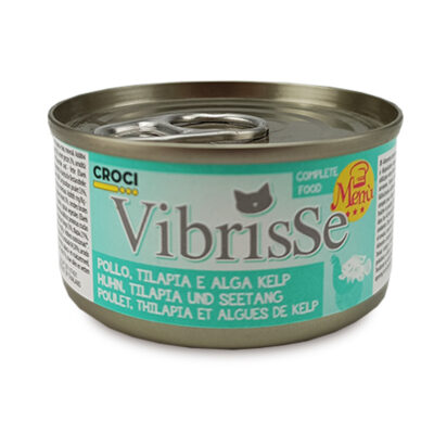 Конc. для кот. VIBRISSE MENU, курка з тілапією в соусі з водоростей, 70г