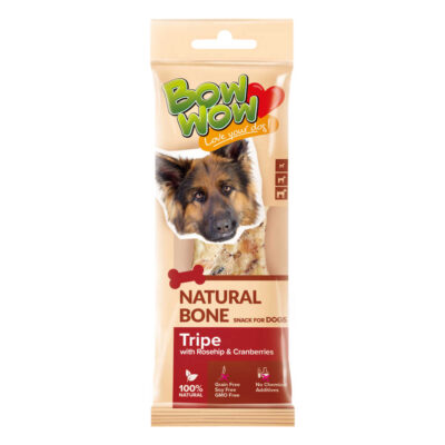 Ласощі для собак "Bow wow" кісточка з рубцем, 24 г (18 шт)