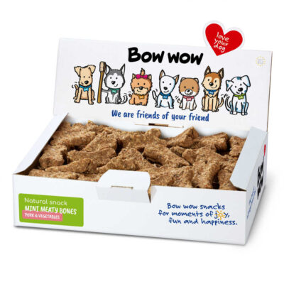 Ласощі для собак "Bow wow" міні-кістки зі свининою 1 кг