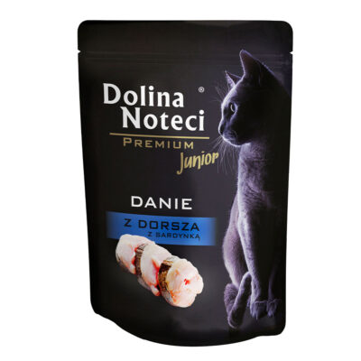 Пауч Dolina Noteci Danie для кошенят з тріскою та сардиною, 85 г