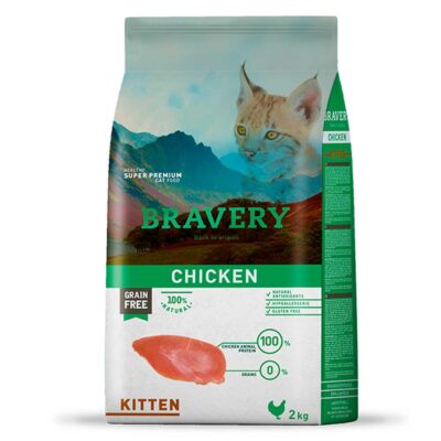 BRAVERY Chicken Cat Kitten, сухий корм для кошенят, з куркою, 2 kg