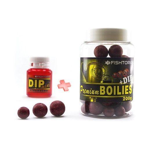 Бойли насадкові FISHTORIA Premium Boilies 14.18.20 мм 200 г + DIP 20 мл Полуниця Бойли насадкові FISHTORIA Premium Boilies 14.18.20 мм 200 г + DIP 20 мл Полуниця - Зображення 1