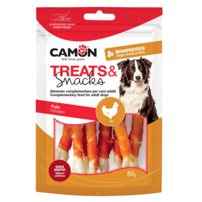 Ласощі м'ясні кісточки з кукурудзяного крохмалю з куркою, 300 г, 8 см