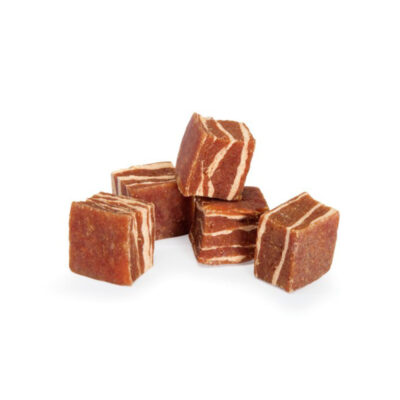 Ласощі м'ясні кубики з качки та тріски, 80 г, 2x1,5см 2