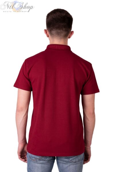 Футболка чоловіча поло 14-1350 бордовий 4XL