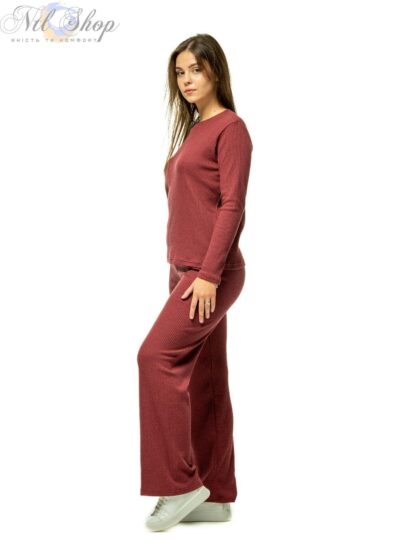 Костюм жіночий рубчик 39-2640 бордовий 5-XL