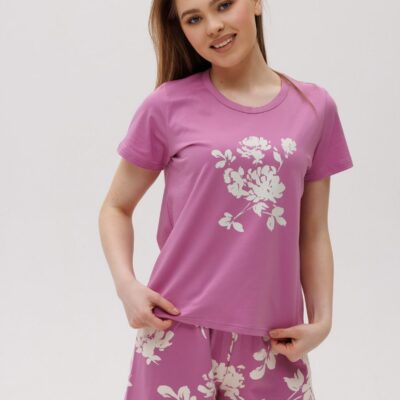 Піжама жіноча з шортами 48-2645 крокус 5-XL