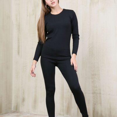 Термобілизна жіноча,комплект 98-2616 чорний 5-XL