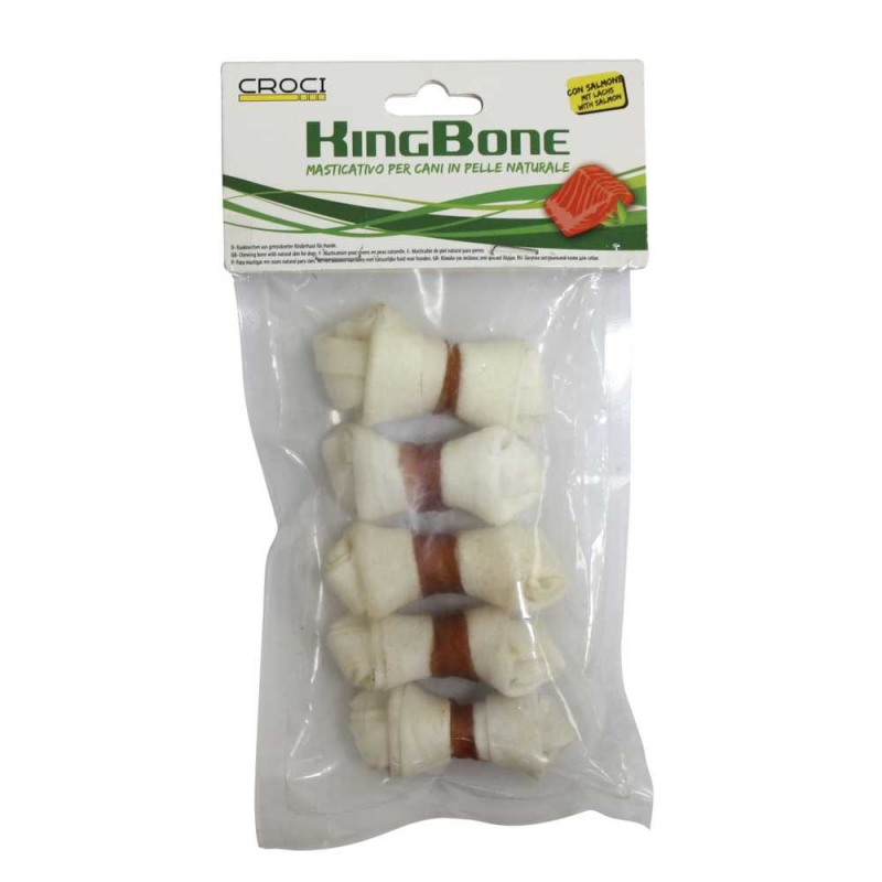 Вузлова кістка King Bone з лососем, 5см, 5шт