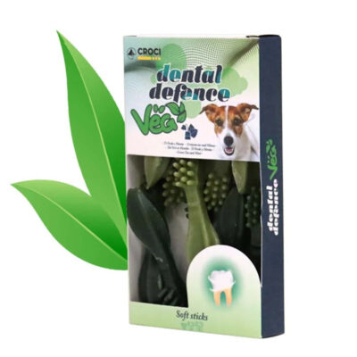 Ласощі DENTAL - VEG, зубна щітка з зеленим чаєм і м'ятою L (14 см), 100г 2