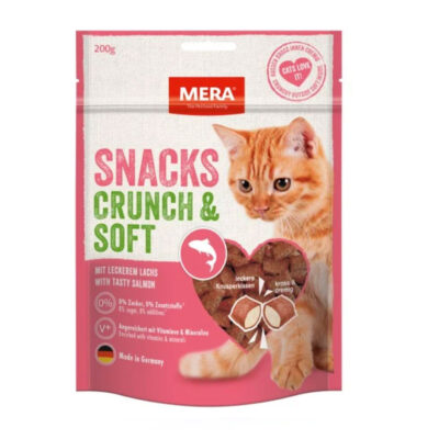 MERA SNACKS Crunch & Soft лососеві снеки для котів, 200 г