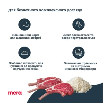 MERA ps Lamm&Reis корм для дорослих собак 1кг 5