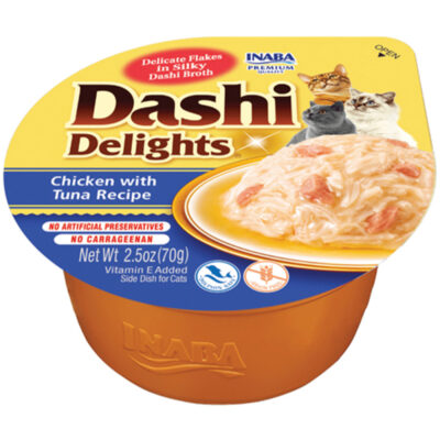 Ласощі INABA "DASHI Delights" для котів, курка з тунцем 70 г