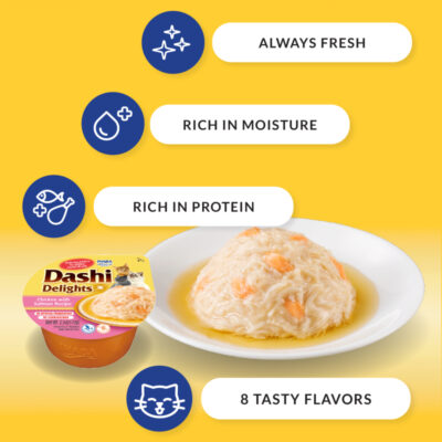 Ласощі INABA "DASHI Delights" для котів, курка з лососем, 70 г 3