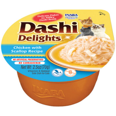 Ласощі INABA "DASHI Delights" для котів, курка з лососем, 70 г