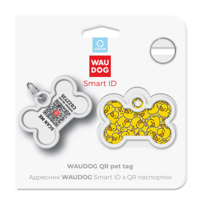 Адресник для собак і котів WAUDOG Smart ID з QR, кістка 5