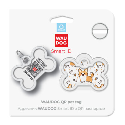 Металевий адресник для собак WAUDOG Smart ID з QR паспортом 5