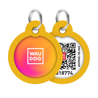 Металевий адресник для собак і котів WAUDOG з QR паспортом