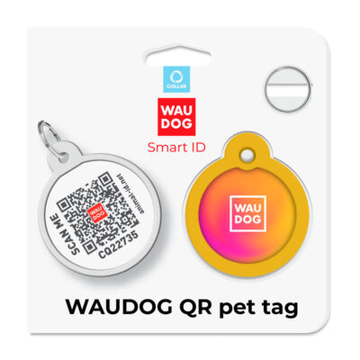 Металевий адресник для собак і котів WAUDOG з QR паспортом 5