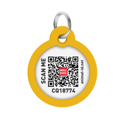 Металевий адресник для собак і котів WAUDOG з QR паспортом 3