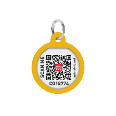 Металевий адресник для собак і котів WAUDOG з QR паспортом 3