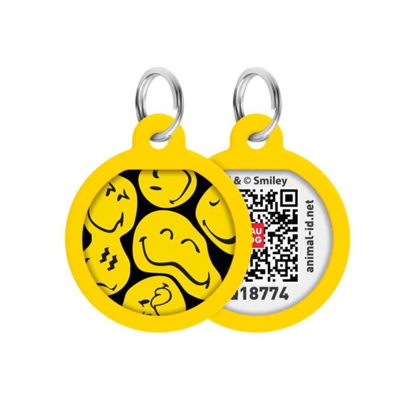 Металевий адресник для собак і котів WAUDOG з QR паспортом