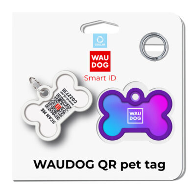 Металевий адресник для собак WAUDOG Smart ID з QR паспортом 5