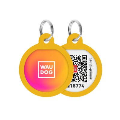 Металевий адресник для собак і котів WAUDOG з QR паспортом