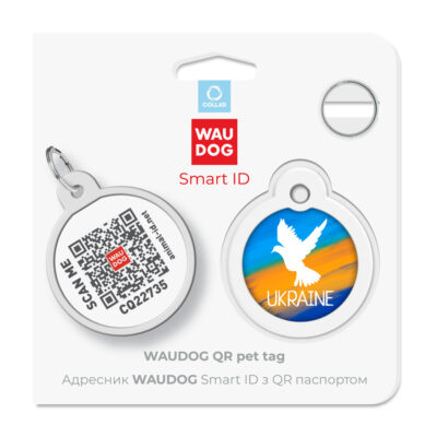 Металевий адресник WAUDOG з QR паспортом для собак і котів 5