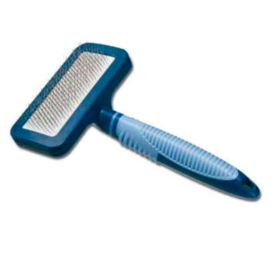 Пуходерка Soft Grip CAMON для собак та котів, нержавіюча сталь, 10x5x18 см, M