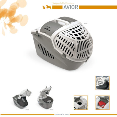 Переноска MPS AVIOR GREY з двома отворами, 39x57,5x40,5 см, до 15 кг _2