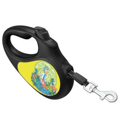 Повідець-рулетка WAUDOG R-leash "Рік та Морті 2" світловідбиваюча, L, до 50 кг, 5 м, чорний 2