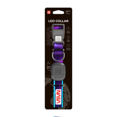 Нашийник WAUDOG LED NASA21 з підсвічуванням 31-45 см, Ш 25 мм, нейлон, USB Type-C 3