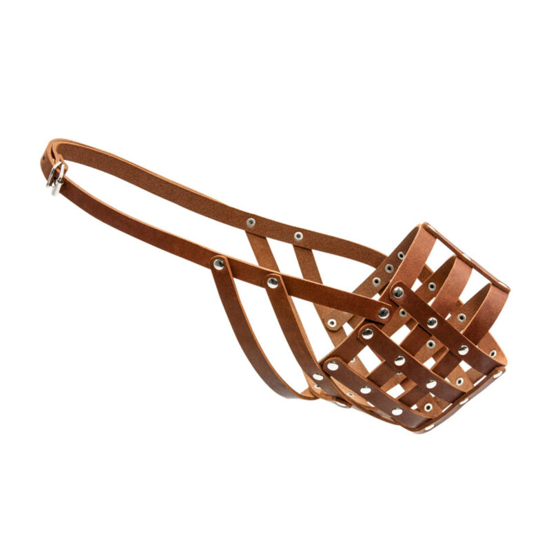 Намордник м'який CoLLaR №5, шкіряний, для собак (кавказька вівчарка, ньюфаундленд), 11 см × 40 см