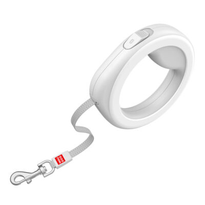 Повідець-рулетка WAUDOG R-leash, кругла, до 40 кг, 2,9 м, світловідбиваюча, білий 4