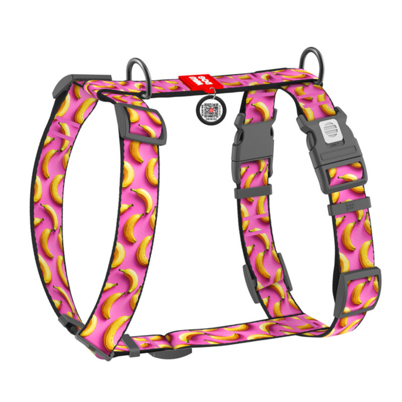 Анатомічна шлея WAUDOG Nylon з QR-паспортом, XL, 35 мм, 60-100 см, 70-100 см
