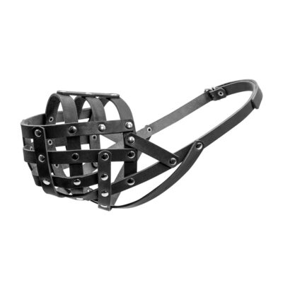 Намордник м'який CoLLaR №4 для ротвейлера чорний, шкіра, обхват 36 см 2