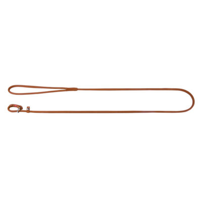 Повідець-зашморг WAUDOG Soft шкіряний круглий 8 мм для собак, довжина 183 см, коричневий 2