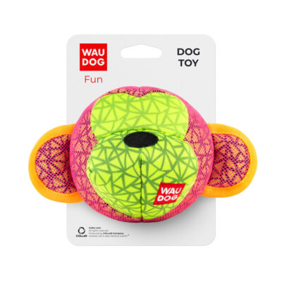 Іграшка для собак WAUDOG Fun "Мавпа", 10 см × 16 см, поліестер, рожевий