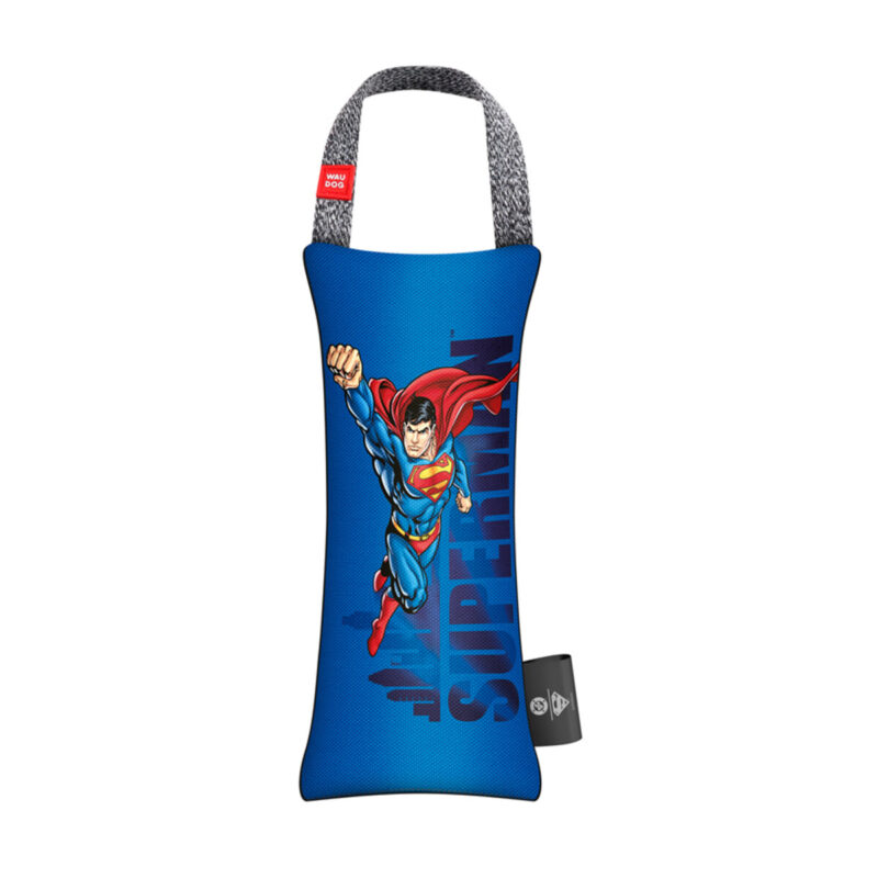 Іграшка для собак WAUDOG Fun з пищалкою "Сила Супермена", L, 26 см × 11 см, поліестер