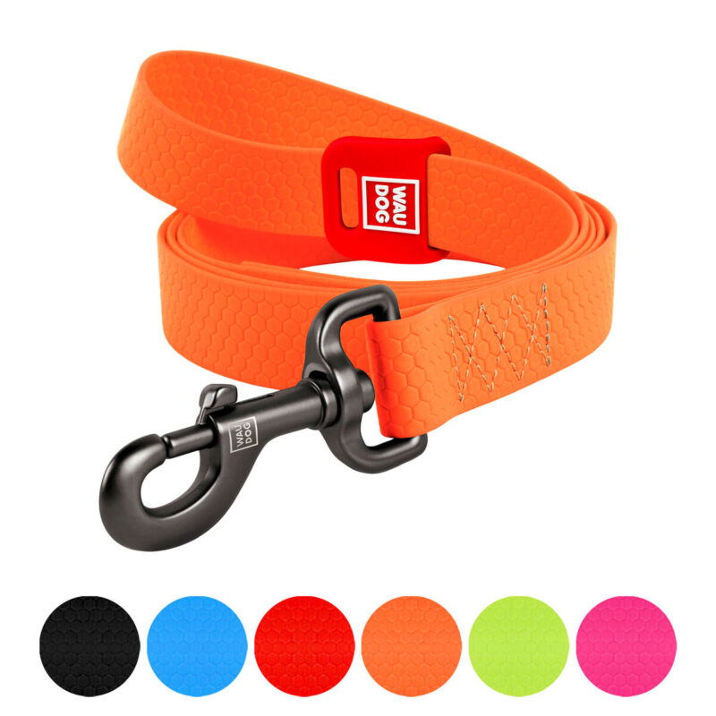 Повідець для собак WAUDOG Waterproof, водостійкий, помаранчевий, 20 мм, 500 см