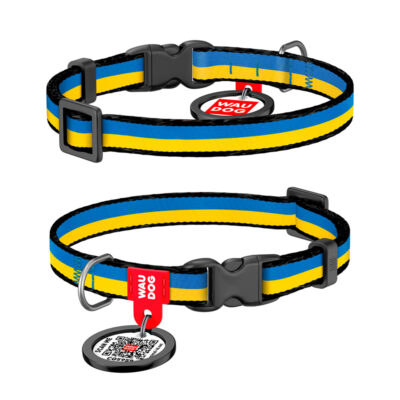 Нашийник для собак WAUDOG Nylon "Colors of freedom" 20-30 см, Ш 10 мм, нейлон