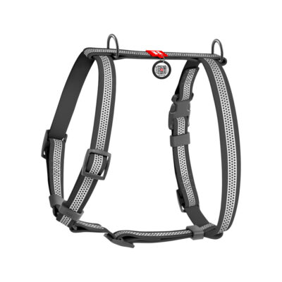 Шлея анатомічна WAUDOG Waterproof Н-подібна для собак, розмір М, обхват шиї 40-66 см, ширина 20 мм, сірий 2