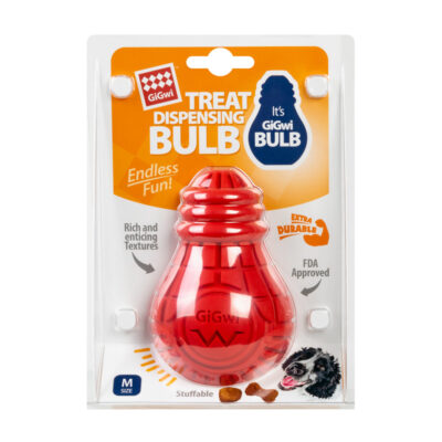 Іграшка для собак GiGwi Bulb Rubber, гумова, M, 11 см x 7 см, червона 2