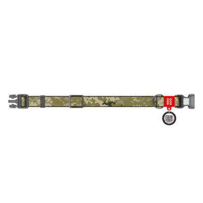 Нашийник WAUDOG Nylon "Мілітарі", 28-40 см, ширина 20 мм, нейлон, пластиковий фастекс 2