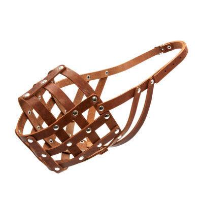 Намордник м'який CoLLaR №5, шкіряний, для собак (кавказька вівчарка, ньюфаундленд), 11 см × 40 см 2