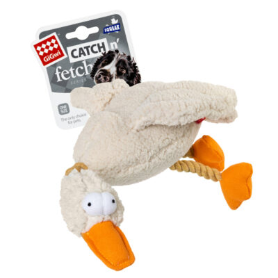 Іграшка для собак Качка GiGwi Catch&fetch з пищалкою, текстиль, 36 см 2