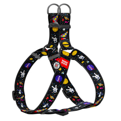 Шлея для собак WAUDOG Nylon NASA, з QR паспортом, XL, Ш 35 мм, Обхват 70-100 см