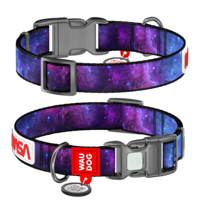 Нашийник для собак WAUDOG Nylon "NASA21" з QR паспортом, S, Ш 15 мм, Д 25-35 см