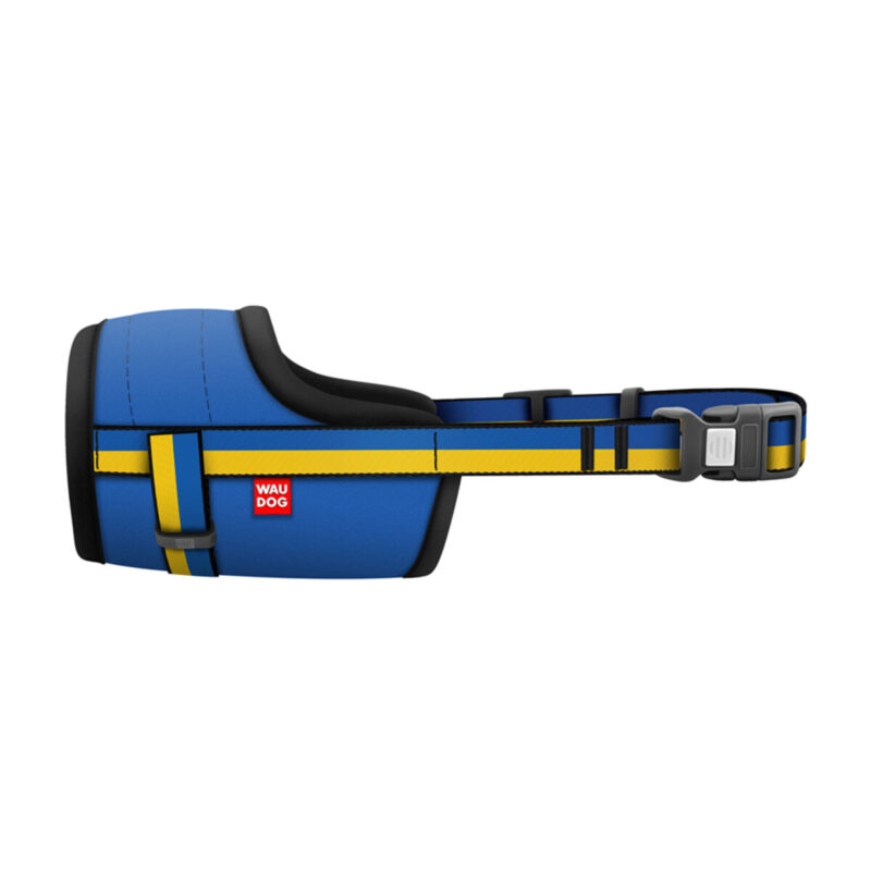 Намордник для собак WAUDOG Nylon "Colors of freedom", XL, пластиковий фастекс, обхват 35-43 см